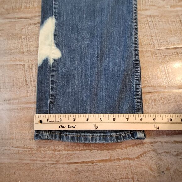 Levi 559 Mens 35x31 Blue Relaxed Straight Leg Jeans Distressed - Picture 6 of 12